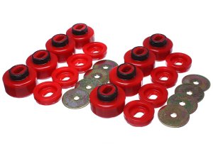 Chevrolet K3500HD Body Mounts - Energy Suspension - Hyper-Flex Polyurethane - Red - `07-`10